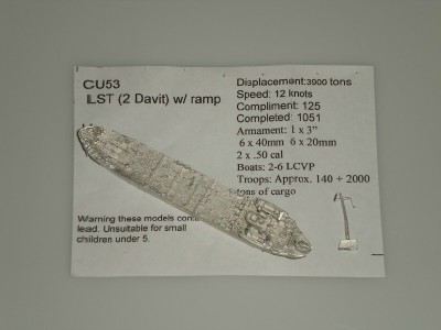 CU053 LST (2 Davit) w/ramp - Click Image to Close